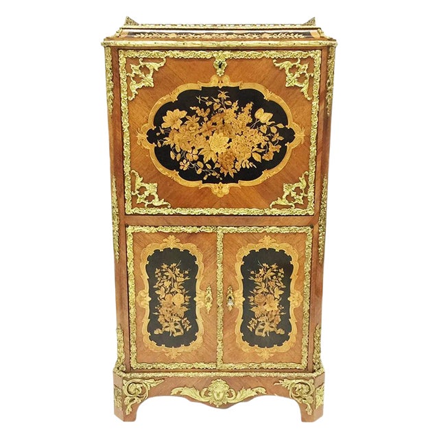 Antique Marquetry Children's Bureau Secretary For Sale