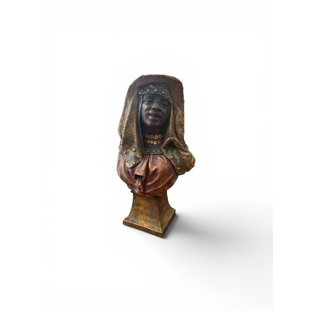 Ceramic 20th Century Terracotta Bust of a Girl by Goldscheider, 1890s For Sale - Image 7 of 7