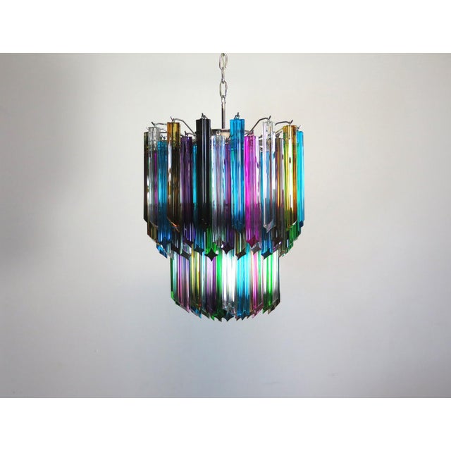 1990s Murano Glass Elena Model Chandelier in the style of Venini Style, 1990 For Sale - Image 5 of 13