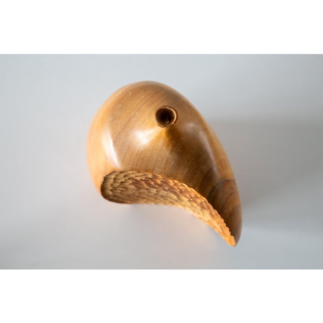 Wood 1970s Doug Ayers Chip Carved Vase Studio Craft Camphor Wood Weed Pot For Sale - Image 7 of 8