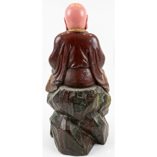 Late 20th Century Late 20th Century Polychrom Wooden Carving 10 of 18 Arhats (Luohans) For Sale - Image 5 of 17