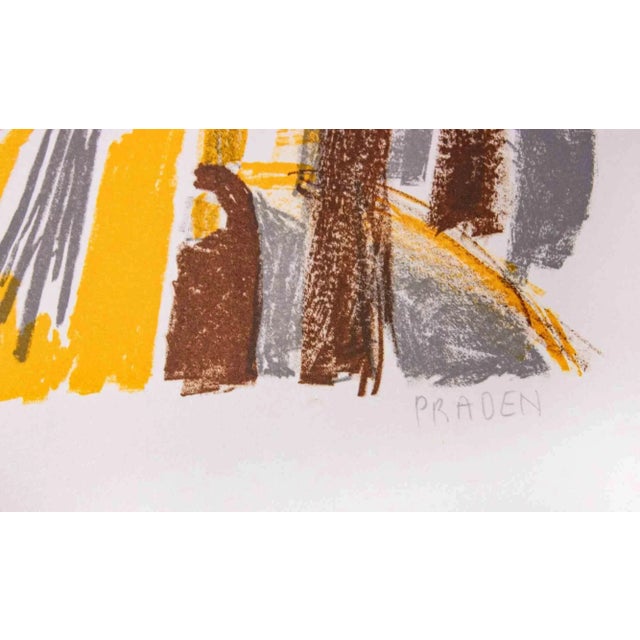 Woman with Flowers is a lithograph realized by Nicole Praden (1933-2019). Good condition on a white cardboard. Hand-signed...