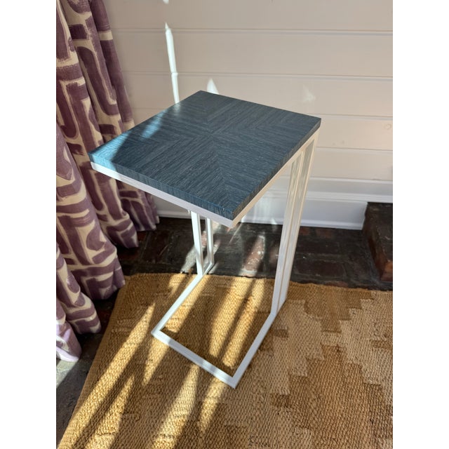 Beautiful Keith Fritz Fine Furniture sidecar available to the trade only. PRIMARY FINISH: Ceylon Blue Primavera SECONDARY...