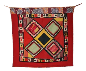 Vintage Embroidered Uzbek Wall Hung Tapestry, 1920s