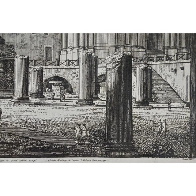 Printmaking Materials Luigi Rossini 19th Century Etching of the Ancient Column of Trajan in Rome by Luigi Rossini , 1823 For Sale - Image 7 of 12