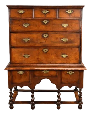 George II Burr Walnut Chest on Stand, 1740