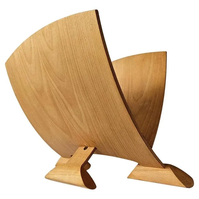Mid-Century Wood Magazine Rack, 1970s For Sale - Image 15 of 15