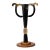 Antique Early 1900s Folk Art Handmade Cattle Horn Trophy Cup / Loving Cup W/ Mahogany Wood Base - 15.5" H For Sale