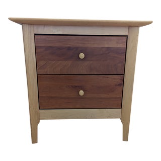 Copeland Cherry and Maple 2-Drawer Nightstand - Sarah Collection For Sale