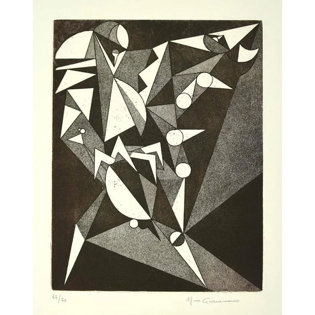 Composition is an original contemporary artwork signed ''Mario Gianmarco'' and realized in the second half of 20th...