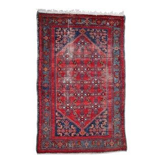 1920s, Antique Persian Hamadan Handmade Rug 4 X 7 For Sale