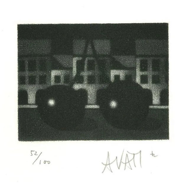 Cherry - Original Etching on Paper by Mario Avati - 1960s 1960s For Sale - Image 3 of 3