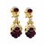 Contemporary 18k Yellow Gold Drop Earrings With Rhodolite Garnets and Diamonds, Pair For Sale - Image 3 of 3