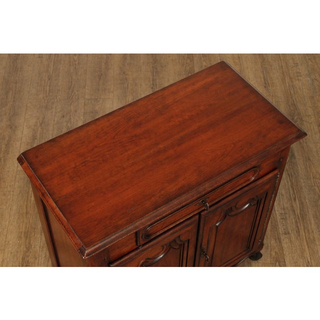 Brown Ralph Lauren French Louis XV Style Cherry Cabinet Server For Sale - Image 8 of 12