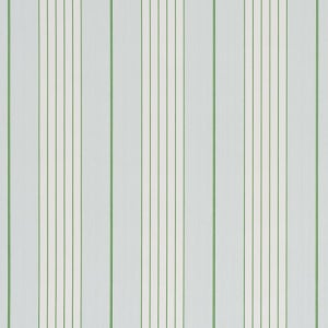 Sample - Schumacher Audrey Stripe Wallcovering In Sky & Leaf