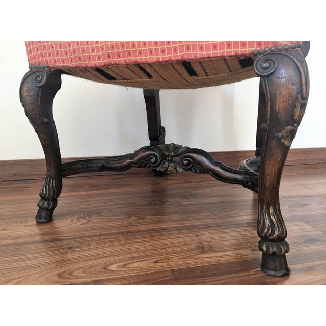 1940s Burl Walnut Queen Anne Style Pair of Armchairs For Sale - Image 13 of 18