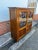 Antique Early 20th Century Arts & Crafts Mission Style Leaded Glass Oak Bookcase For Sale - Image 4 of 11