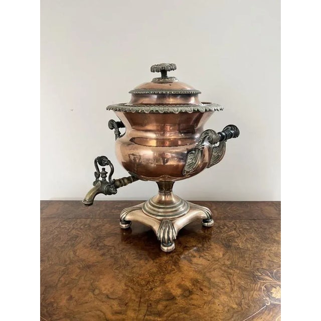 Copper Large Antique Victorian Copper Samovar, 1860 For Sale - Image 8 of 8