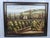 An impressive monumental-scale signed oil painting depicting a sweeping Tuscan-style vineyard landscape, richly composed...