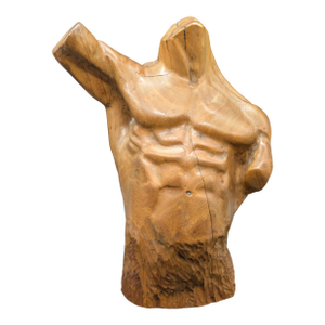 1970s Hand-Carved Teak Sculpture: "Torso" by Don Homan