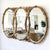 Bassett Rare Vintage Triple Oval Mirror 66”w | Statement Mirror For Sale - Image 4 of 9