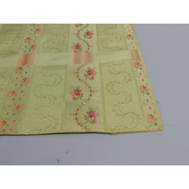 French Antique Silk Stripes French Brocade Fabric For Sale - Image 3 of 5