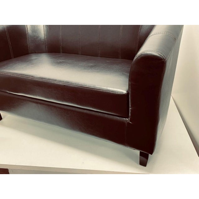 2-Seater Sofa in Brown Skai, 1980s, in Very Good conditions. Designed 1980 to 1989