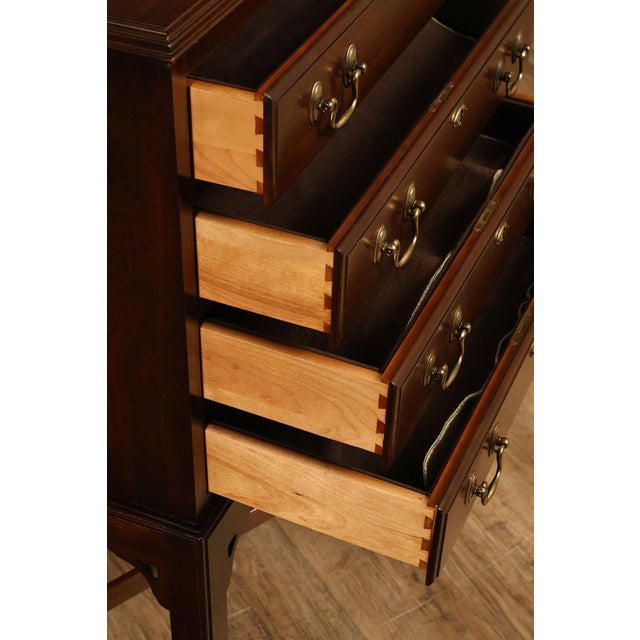 Late 20th Century Ethan Allen 'Georgian Court' Cherry Silver Chest For Sale - Image 5 of 18