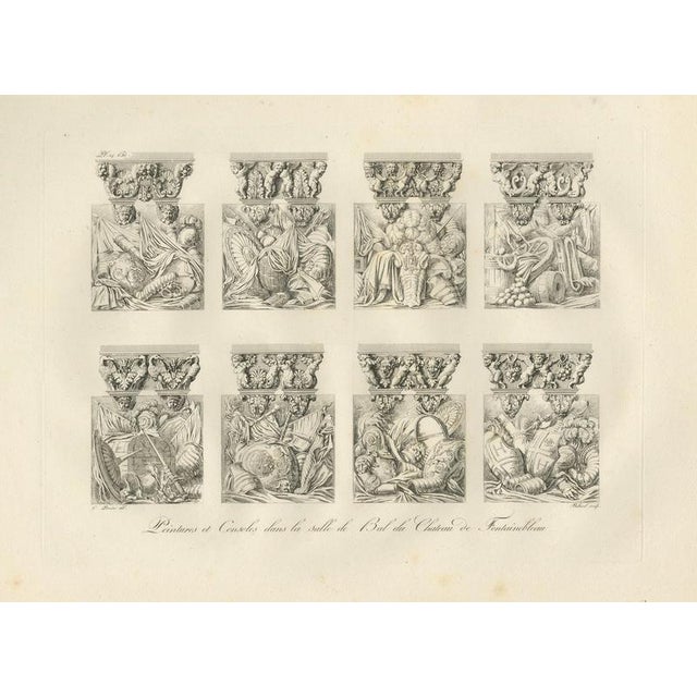 Louis-Pierre Baltard, Fontainebleau Ballroom Consoles, 1803, Engraving For Sale - Image 10 of 10