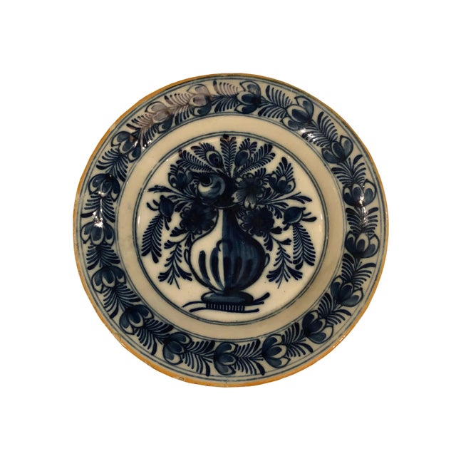 18th Century 18th Century Vintage Delft Plate For Sale - Image 5 of 5