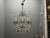 Vintage Italian Crystal Beaded Chandelier with Lilac Glass Bobeches, 1960s For Sale - Image 3 of 18