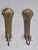 A pair of decorative shell shaped candle sconces in solid brass by Lars Holmström, Arvika, Swedish Modern 1940s. A simple...