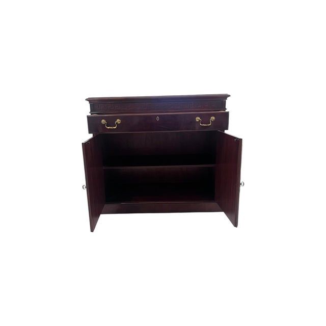 Brown Late 20th Century Drexel Mahogany Expandable Server Cabinet For Sale - Image 8 of 14
