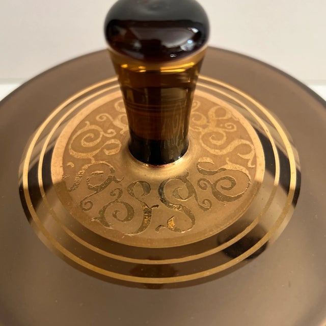 Vintage Lipper & Mann Glass Candy Dish With Lid For Sale - Image 9 of 13