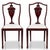 This is a pair of carved mahogany neo-classical style side chairs. The backs are carved urns with ram form accents. The...