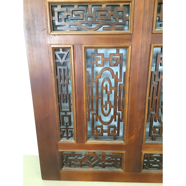 20th Century Chinese Fretwork Screen Wall Hanging Shutter Divider For Sale - Image 4 of 11