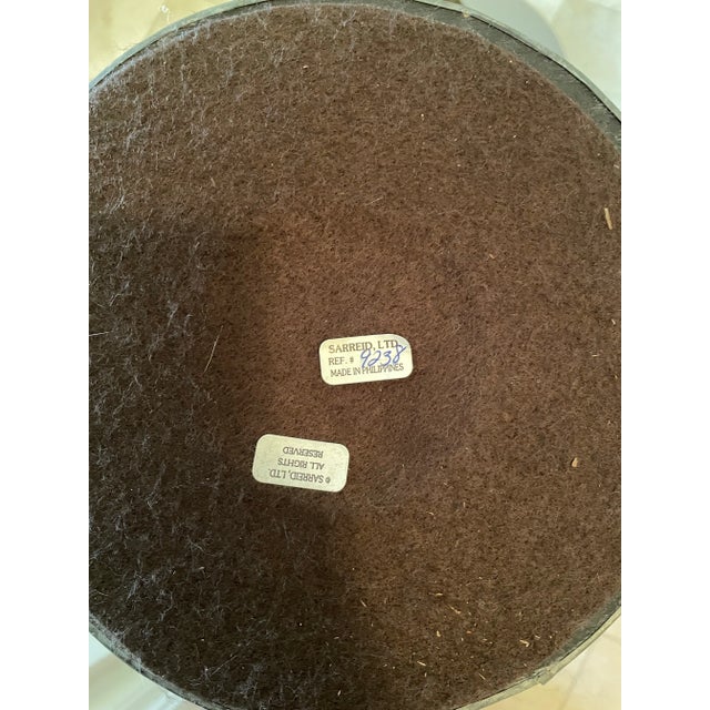 1980s Ralph Lauren Style Sarreid Metal Palm Tree Table Lamp For Sale - Image 10 of 11