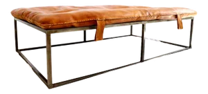 Vintage Leather Gym Mat Coffee Table