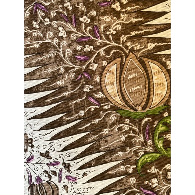 China Seas Quadrille Les Indiennes Multicolor Multi Brown Taupe Lilac Fabric 302653f 3 Yards For Sale - Image 4 of 7