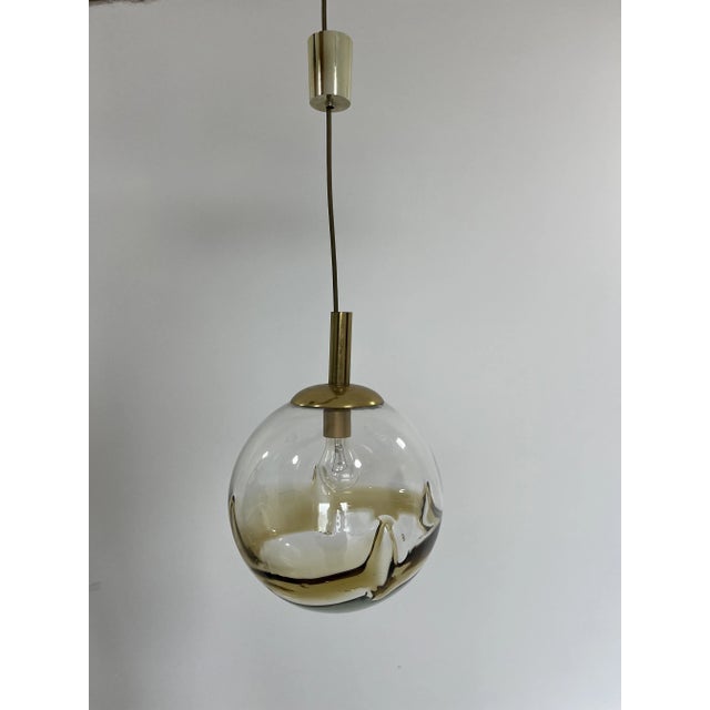 Space Age Glass Pendant Light from Doria Leuchten, 1960s For Sale - Image 6 of 7