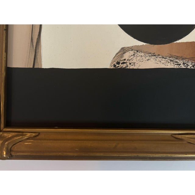 "Titration" Abstract Painting in Antique Frame, Transitional Wall Art For Sale - Image 9 of 11