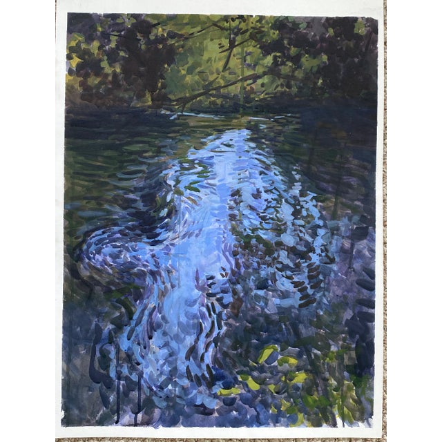 Impressionist painting by Bryan Young. Part of the Moving Waters series on heavy archival watercolor paper. Paper measures...