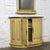 Mid to Late 20th Century Neoclassic Revival Blonde Oak Demilune Cabinet or Console and Mirror For Sale - Image 11 of 18