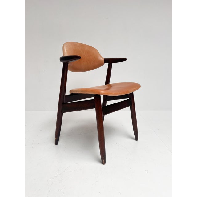 Mid-Century Modern Cognac Coloured Cowhorn Chair, 1970s For Sale - Image 3 of 15