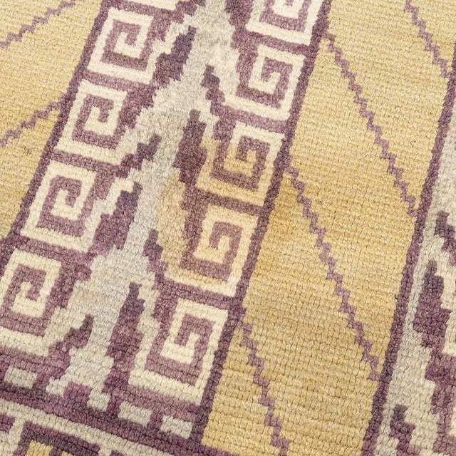 Swedish Art Deco Rug with Greek Key Design, 1930s For Sale - Image 3 of 12
