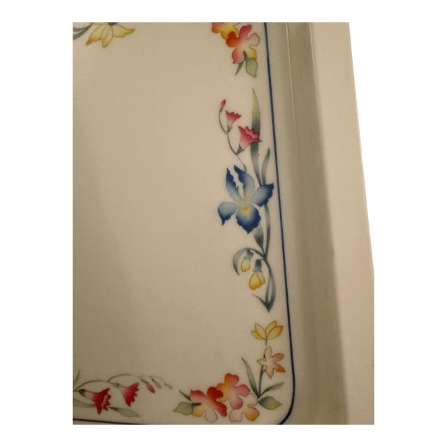 Villeroy & Boch Villeroy & Boch Riviera Melamine Serving Tray - Made in Italy - Iris Floral - Mid 20th Century For Sale - Image 4 of 12