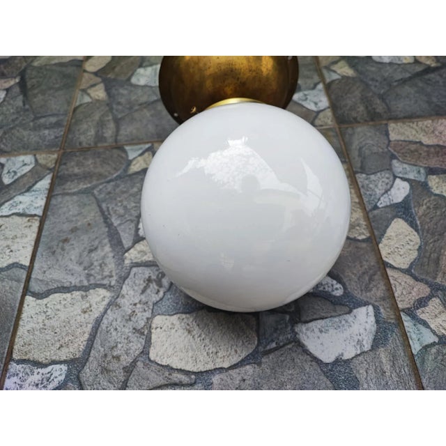 Art Deco Brass Ceiling Lamp, 1920s For Sale - Image 4 of 7