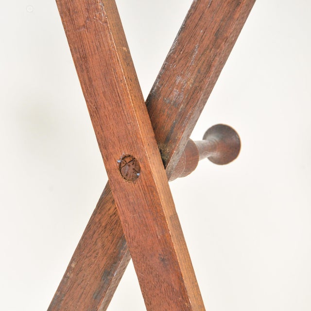Antique Accordion Peg Holder With Porcelain Caps | Wall Mount Early 1900's Expandable Peg Rack For Sale - Image 12 of 14