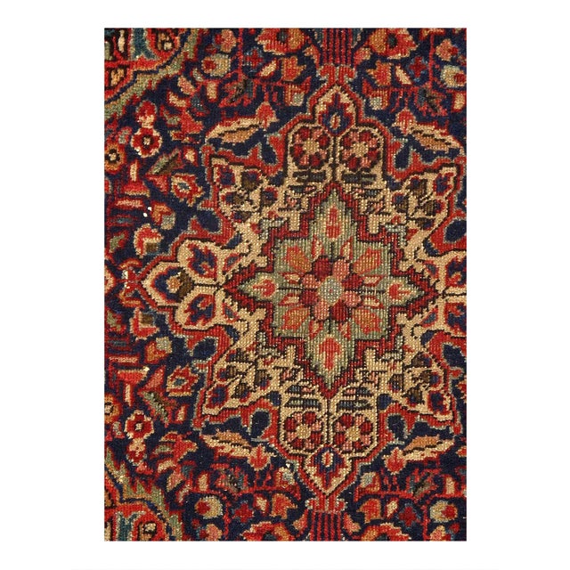 Antique Persian Sarouk rug. These vintage rugs bring traditional sophistication to your home. These rugs feature 100%...