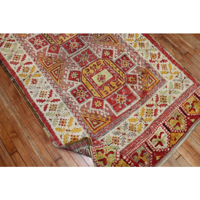 Antique Zabihi Collection Turkish Konya Rug For Sale - Image 11 of 12